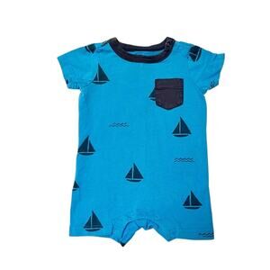Tea Collection Printed Pocket Romper Size 6-9m